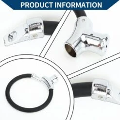 Unique Bargains Bicycle Lock Portable Ring Cable Anti-Theft Bike Lock Mini Ring Lock Black 16.54"