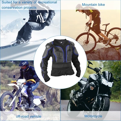 Unique Bargains Dirt Bike Motorcycle Riding Protective Full Body Armor Thorax Back Backbone Protector For Off-Road Cycling Blue Size XL 4 Unique Bargains Dirt Bike Motorcycle Riding Protective Full Body Armor Thorax Back Backbone Protector For Off-Road Cycling Blue Size XL - Image 4