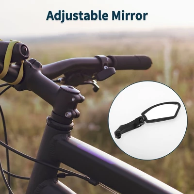 Bike Rearview Mirror 11.2x4.5cm Adjustable | Front Right Handlebar Bike Mirror Black With Mounting Accessories For Bicycle Mountain Road Bike 1 Set 2 Bike Rearview Mirror 11.2x4.5cm Adjustable | Front Right Handlebar Bike Mirror Black With Mounting Accessories For Bicycle Mountain Road Bike 1 Set - Image 2