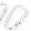 Unique Bargains Metal D-Ring Carabiner Hook Silver Tone 1.8" X 1" X 0.16" 10 Pcs