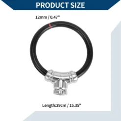 Unique Bargains Bicycle Lock Portable Ring Cable Anti-Theft Bike Lock Mini Ring Lock Black 1 Pc -Futuro Brand GUEST e09f3b79 eefe 461f b6de 59cf632580f4