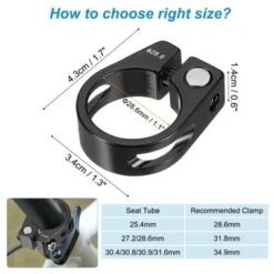 Unique Bargains Aluminum Alloy Quick-Release Mountain Road Bike Seat Post Clamp