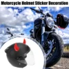 Unique Bargains Car Motorcycle Threaded Bull Horn Helmet Decoration Sticker Suction Cup 2 Pcs