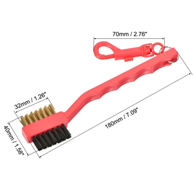 Unique Bargains Double-Sided Dust Cleaning Groove Cleaner With Clip Golf Club Brushes 3 Pcs Red Blue Black 1 Unique Bargains Double-Sided Dust Cleaning Groove Cleaner With Clip Golf Club Brushes 3 Pcs Red Blue Black