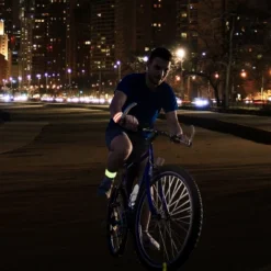 Unique Bargains Reflective Bands Orange Green 8 Pcs