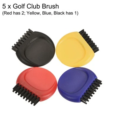 Unique Bargains Portable Pocket Dust Groove Cleaner Mini Golf Club Brushes Red Yellow Blue Black 5 Pcs 2 Unique Bargains Portable Pocket Dust Groove Cleaner Mini Golf Club Brushes Red Yellow Blue Black 5 Pcs - Image 2