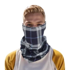 Unique Bargains Sunscreen Grid Pattern Face Scarf Mask Blue Gray 1 Pc -Futuro Brand GUEST e4116003 6dd4 4ca5 af34 36a9197a725d