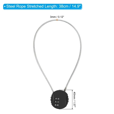 Unique Bargains Gym Locker Small 3-Digit Combination Padlocks 1 Unique Bargains Gym Locker Small 3-Digit Combination Padlocks