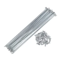 Unique Bargains J Bend Bicycle Steel Cycle Spokes With Nipples 200mm 7.87" Silver Tone 36 Pcs -Futuro Brand GUEST ea813330 b585 4133 be14 d0a234998642