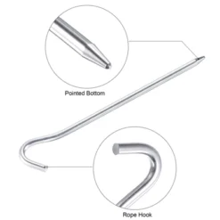 Unique Bargains Tent Stake Aluminum With Hook Kit Ground Pegs And Storage Bag -Futuro Brand GUEST ea8402c6 8327 471d 93a9 424cb09dcefb