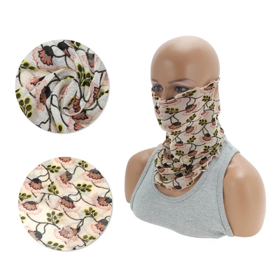 Unique Bargains Flower Pattern Earloop Neck Gaiter 1 Pc 3 Unique Bargains Flower Pattern Earloop Neck Gaiter 1 Pc - Image 3