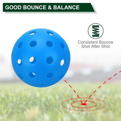 Unique Bargains 40 Holes Durable Precision Good Balance Application Pickleball Balls 8 Pcs 2 Unique Bargains 40 Holes Durable Precision Good Balance Application Pickleball Balls 8 Pcs - Image 2