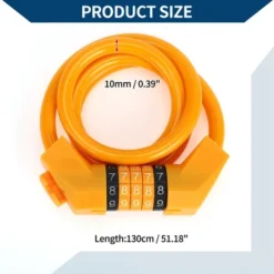Unique Bargains Bike Lock Extended Bicycle Padlock Cable Resettable 5 Digit Bike Lock Orange Set -Futuro Brand GUEST ed3b4ac3 8087 46a3 86b6 4d9fc1f60183