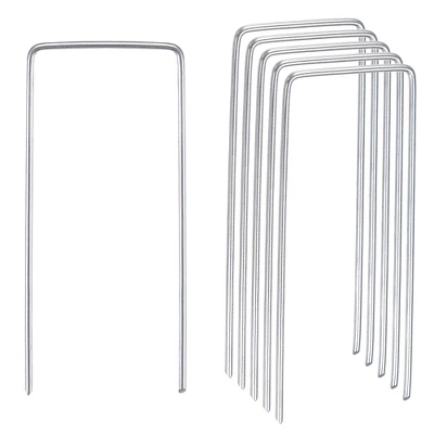 Unique Bargains Galvanized Outdoor Rustproof Garden Stakes For Ground Cover Weed Barrier Fabric 25 Pcs 5 Unique Bargains Galvanized Outdoor Rustproof Garden Stakes For Ground Cover Weed Barrier Fabric 25 Pcs - Image 5