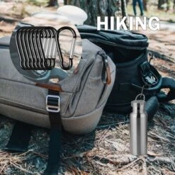 Unique Bargains Aluminum Hiking D-Ring Keychain Carabiner Hook Black 2.4" X 1.1" X 0.2" 8 Pcs -Futuro Brand GUEST ef13deca 7c2c 49be 8382 c1045eac949b