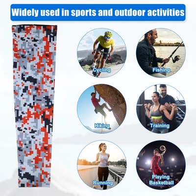 Unique Bargains Basketball Sports Camouflage Cooling Arm Elbow Compression Sleeve Red 1 Pair 1 Unique Bargains Basketball Sports Camouflage Cooling Arm Elbow Compression Sleeve Red 1 Pair
