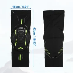 Unique Bargains 2pcs Compression Knee Braces EVA Padded Leg Sleeves Protector Nylon Black Size S