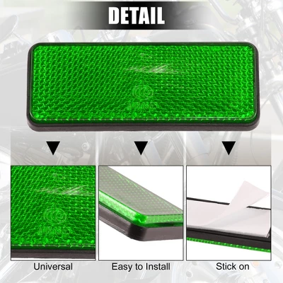 Unique Bargains Plastic Universal Rectangular Reflective Warning Reflector 3.43" 4 Pcs 3 Unique Bargains Plastic Universal Rectangular Reflective Warning Reflector 3.43" 4 Pcs - Image 3