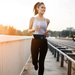 Unique Bargains Breathable Pure Color Running Belt 1 Pc