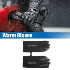 Unique Bargains Riding Warm Gloves Waterproof 4 Way Stretch Inner Gloves 1 Pair