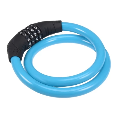 Unique Bargains Bike Cable Lock, 4 Digit Resettable Combination Lock, 2 Feet 4 Unique Bargains Bike Cable Lock, 4 Digit Resettable Combination Lock, 2 Feet - Image 4