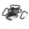 Unique Bargains Metal Hiking D-Ring Keychain Carabiner Hook Black 1.8" X 1" X 0.16" 10 Pcs