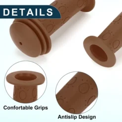 Unique Bargains Bike Handlebar Grips Covers 3.74" Brown 1 Pair -Futuro Brand GUEST f6e19beb d299 485f a0c0 dc3d2b477b7e