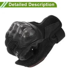 Unique Bargains Full Finger Motorcycle Gloves Carbon Fiber Pattern 1 Pair -Futuro Brand GUEST f7183f96 9164 40e1 a211 964c909a97dc