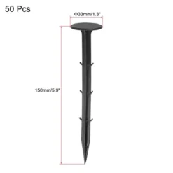 Unique Bargains Garden Stakes Plastic Spikes For Fabric Lawn Edging Weed Cover