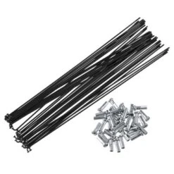 Unique Bargains Bicycle Steel Spokes 14G Bike Spoke With Nipples For Most Bicycle Black 36 Pcs -Futuro Brand GUEST fa207524 5d27 444a 8287 4805379f6029