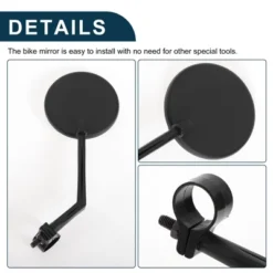 Bike Rearview Mirror 7.5cm Adjustable | Front Riding Mirror Black For Bicycle Mountain Road Bike 1 Pcs -Futuro Brand GUEST faf0dd7a f7cb 4669 8dfa f089a02a1f51