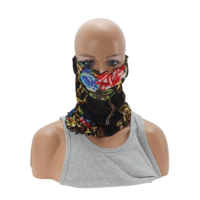 Unique Bargains Flower Pattern Earloop Neck Gaiter 1 Pc 8 Unique Bargains Flower Pattern Earloop Neck Gaiter 1 Pc - Image 8