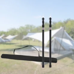 Unique Bargains Aluminum Alloy Adjustable Replacement Camping Tarp Poles For Shelter