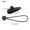 Unique Bargains Ball Elastic Cords With Tarp Clamps Kit 6 Inch Lock Grip Rope Screw Clips For Camping Tent Canopy Awning Black 12in1 Set