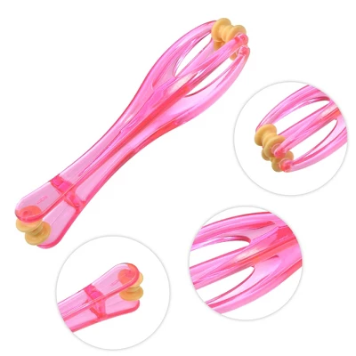 Unique Bargains Finger Muscle Pain Ease ABS Three Trigger Point Handheld Finger Massager Rose Red 1 Pcs 2 Unique Bargains Finger Muscle Pain Ease ABS Three Trigger Point Handheld Finger Massager Rose Red 1 Pcs - Image 2
