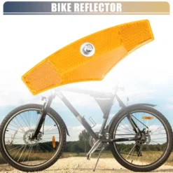 Unique Bargains Riding Bike Bicycle Warning Reflector Road Spoke Lights Bike Accessories Bicycle Rim Reflective Tape Yellow 4pcs