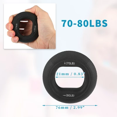 Unique Bargains Silicone Hand Grip Circle Adjustable Strength Grip 70-80LBS 1 Unique Bargains Silicone Hand Grip Circle Adjustable Strength Grip 70-80LBS
