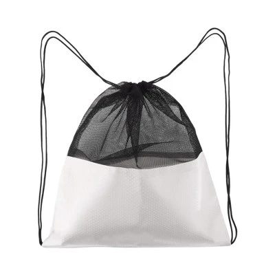 Unique Bargains Drawstring Backpacks Polyester White 1 Pc 4 Unique Bargains Drawstring Backpacks Polyester White 1 Pc - Image 4