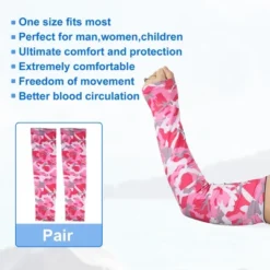 Unique Bargains Basketball Sports Camouflage Cooling Arm Elbow Compression Sleeve Pink Gray White 1 Pair -Futuro Brand GUEST fdde1816 3a8f 4c8c a59c 64b5514eccb6