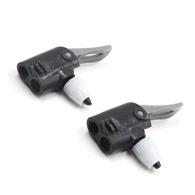 Unique Bargains Plastic Dual Head Pump Nozzle Hose Adapter For Bike Black 2pcs 2 Unique Bargains Plastic Dual Head Pump Nozzle Hose Adapter For Bike Black 2pcs - Image 2