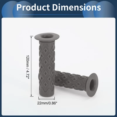 Unique Bargains Bike Handlebar Grips Covers 4.72" Gray 1 Pair 2 Unique Bargains Bike Handlebar Grips Covers 4.72" Gray 1 Pair - Image 2